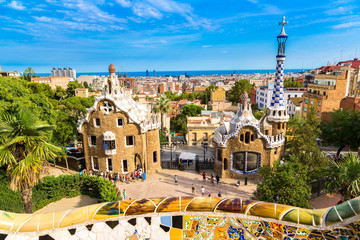 Park Guell in Barcelona, Spain