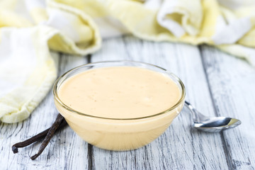 Portion of Vanilla Sauce