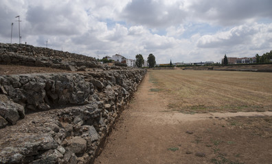 Restos del antiguo circo romano de M&eacute;rida, Espa&ntilde;a