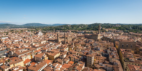 Fototapeta premium aerial view of historic center Florence