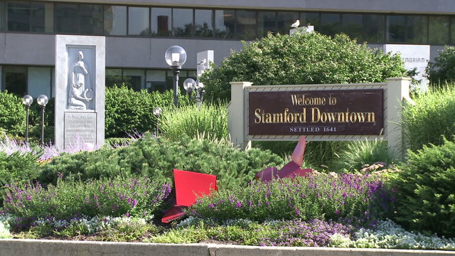 Welcome to Stamford Downtown sign