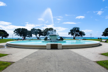 Mission Bay Fountain which is located at Auckland,New Zealand