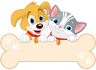 Cat and Dog Sign