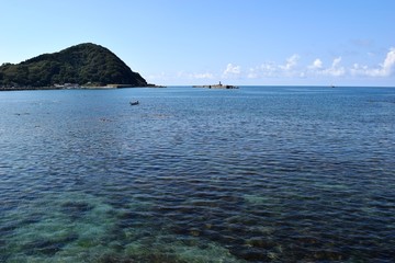 Fototapeta na wymiar 庄内浜のさざ波／山形県の庄内浜で、さざ波の風景を撮影した写真です。