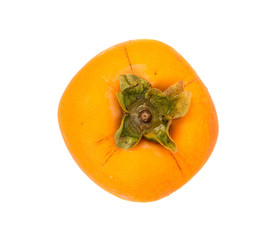 Persimmon fruit over white background