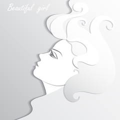 Woman profile beauty illustration vector