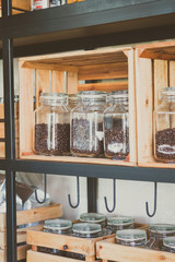 Jar coffee beans - vintage filter