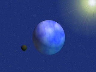 Obraz premium 水の星