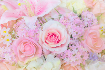 flower of the fabric with floral background