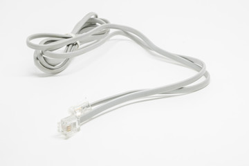 telephone line Isolate White Background