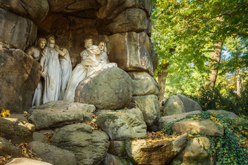 Julius Zeyer memorial in Chotkovy sady orchards in Prague, Czech