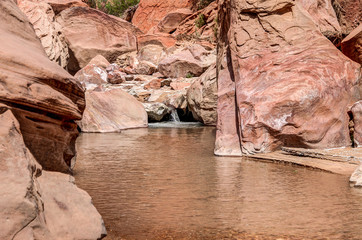 AZ-UT-Paria Canyon-Vermilion Cliffs Wilderness-40 mile Paria River backpack consists of hundreds of stream crossings and spectacular scenery.