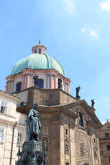 Fototapeta na wymiar St. Francis Knights of the Cross church in Prague