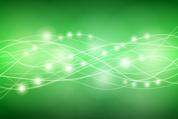 Energy lines on green background concept illustration