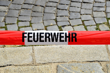 Absperrband der Feuerwehr