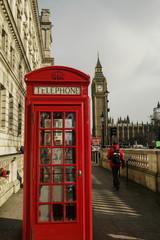 Obraz na płótnie Canvas Telephone box London