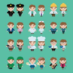 Fototapeta premium Career Character, vector