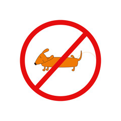 Pissing dog prohibition sign