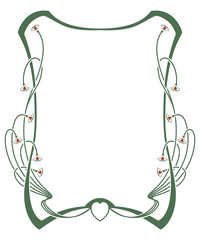 Vector abstract framework from the bound lines and plants