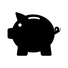 Piggy bank flat icon for apps and websites