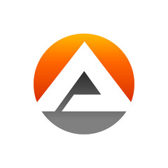 Initial A Bold Pyramid