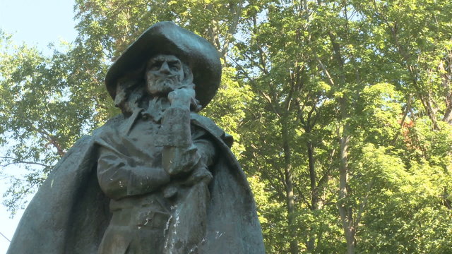Old village statue