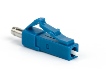 blue fiber optic LC connector