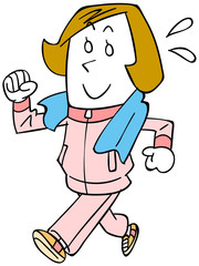 運動する女性