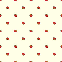 Red berries natural seamless background
