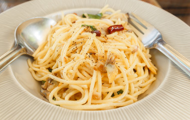 Spaghetti with clams