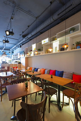 Fototapeta na wymiar Interior of a modern restaurant