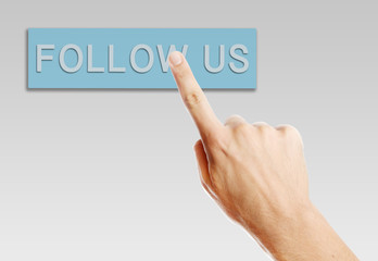 Follow Us button virtual screen