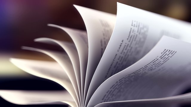 Book slow motion repeatly move 