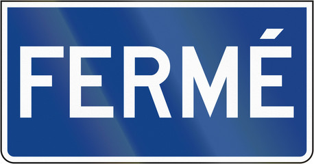 Closed Sign in Canada