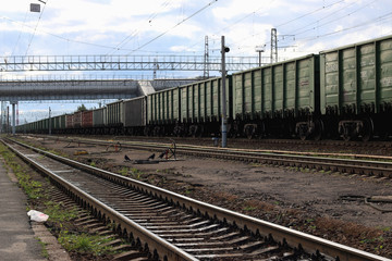 Fototapeta na wymiar track at the railway station
