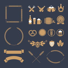 Beer icons and signs