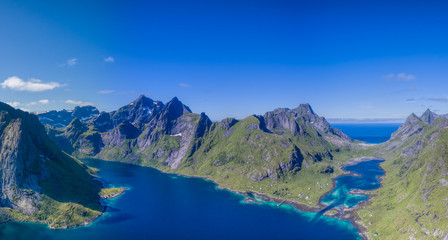Fototapeta na wymiar Fjords from air