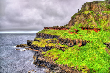 Irish coastline near the Giants Causeway, United Kingdom