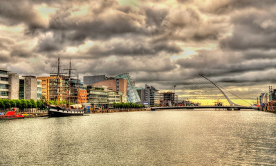 View of the embankment in Dublin - Ireland