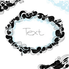 Illustration of template with decorative elements