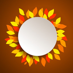Autumn design for you text. Vector illustration.
