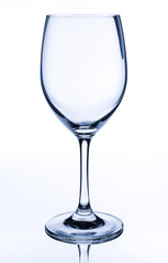 Empty wine glass isolated