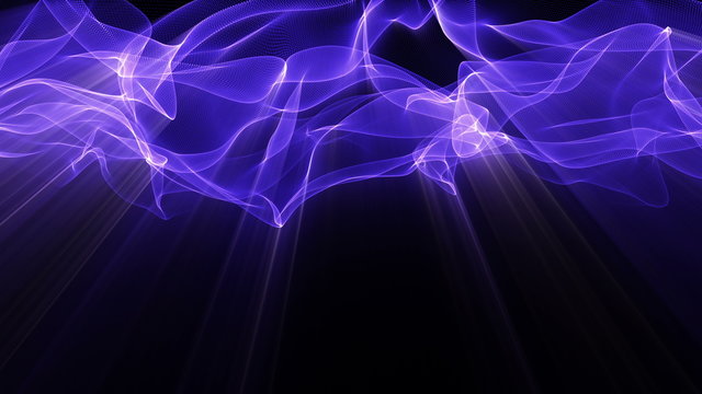 Light FX2065: Fractal light waveforms ripple and shine (Video Loop).