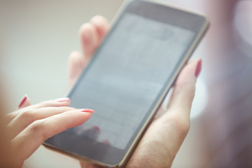 Woman using smartphone
