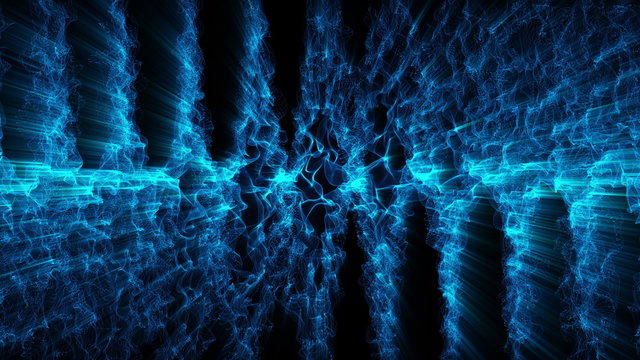 Light FX2063: Fractal light waveforms ripple and shine (Video Loop).