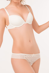 Sexy girl showing white underwear