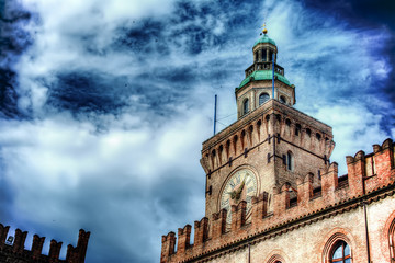 Palazzo d'Accursio tower close up