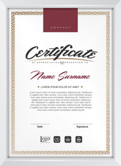 certificate template with clean and modern pattern,
Luxury golden,Qualification certificate blank template with elegant,Vector illustration 
