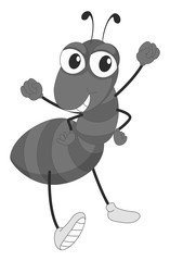 Little ant stretching arms