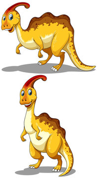 Parasaurolophus in two different poses